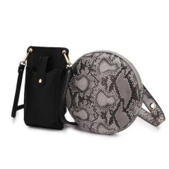 MKF Collection by Mia k. Hailey Smartphone Convertible Crossbody Bag - 2 PCS SET for women