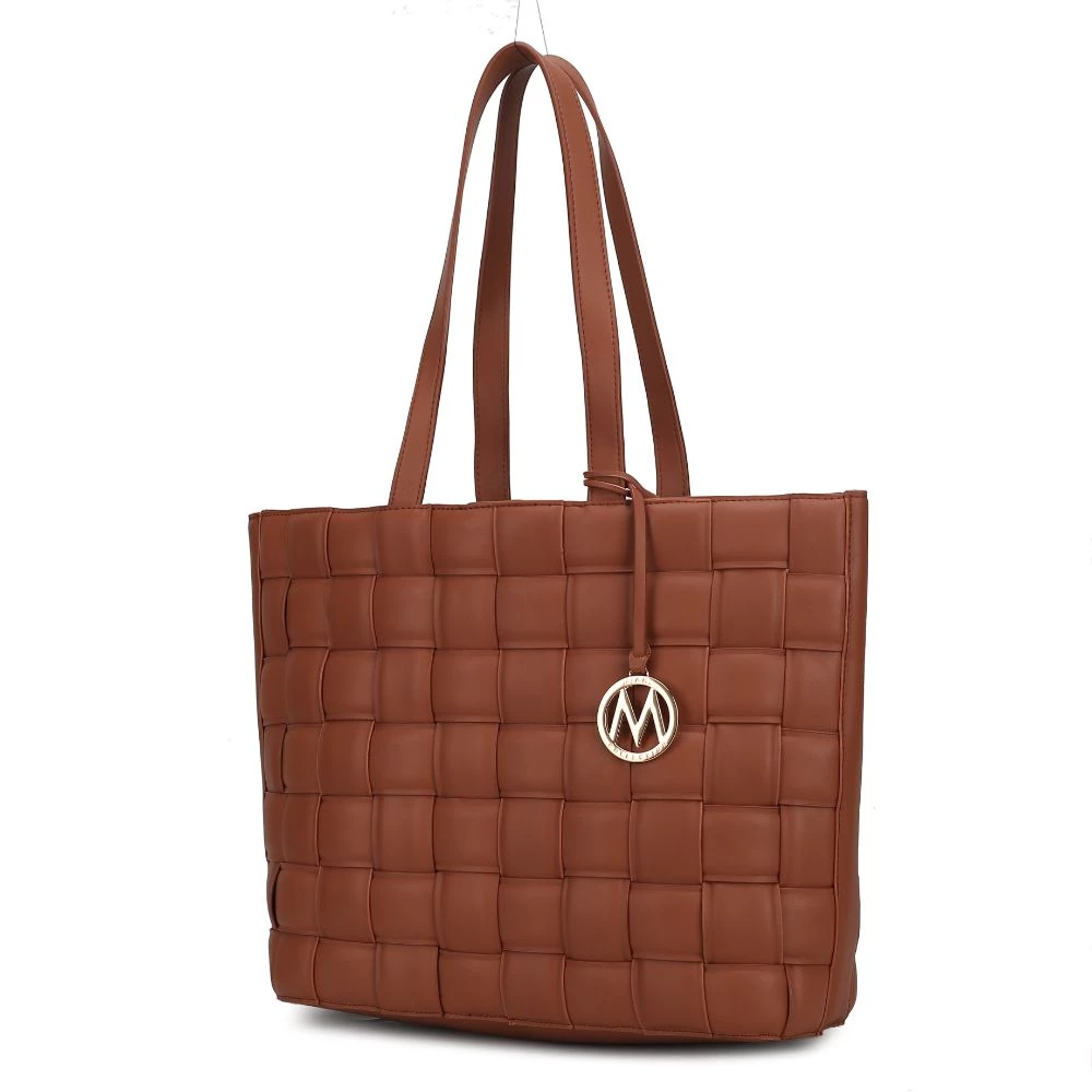 MKF Collection by Mia k. Rowan Woven Vegan Leather Women’s Tote Bag 1 MKF Collection by Mia k. Rowan Woven Vegan Leather Women’s Tote Bag