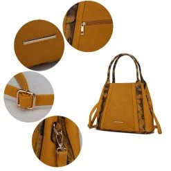 MKF Collection by Mia k. Kenna Snake embossed Vegan Leather Women&rsquo;s Tote Bag -Mkf Collection Shop c54cb6c5319c45a8845b0de7e1d837ca 1080x