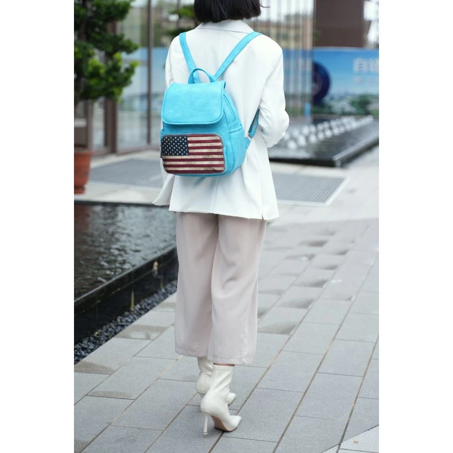 MKF Collection by Mia k. Regina Printed Flag Vegan Leather Women’s Backpack 2 MKF Collection by Mia k. Regina Printed Flag Vegan Leather Women’s Backpack - Image 2