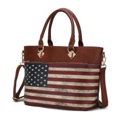 MKF Collection by Mia k. Lilian Vegan Leather Women&rsquo;s FLAG Tote Bag -Mkf Collection Shop cb59fe89d5f145e4a332b344e17b5d56 1080x