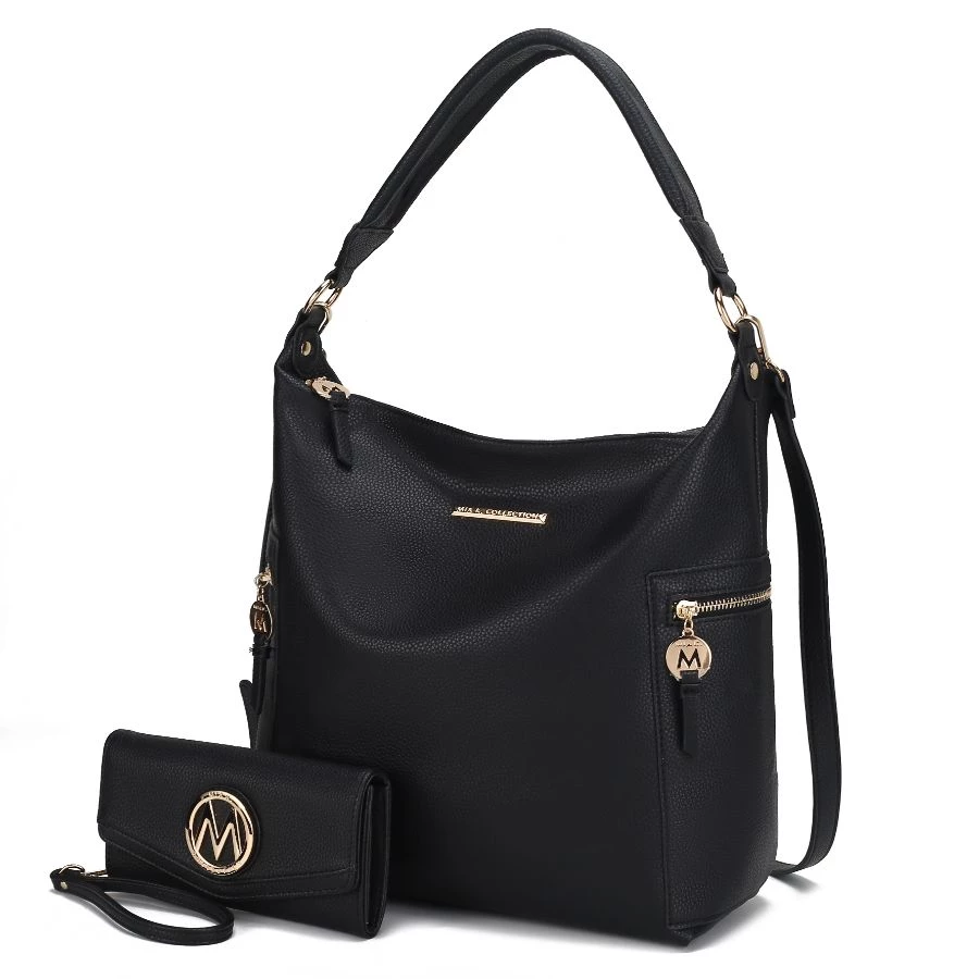 MKF Collection by Mia k. Ophelia Vegan Leather Women’s Hobo Bag with Wallet – 2 pieces 16 MKF Collection by Mia k. Ophelia Vegan Leather Women’s Hobo Bag with Wallet – 2 pieces - Image 16