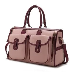 MKF Collection by Mia k. Genevieve Color Block Vegan Leather Women’s Duffle Bag