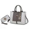 MKF Collection by Mia k. Yuliana Circular Print Satchel Bag with Wallet - 2 pieces for women