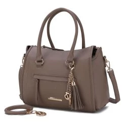MKF Collection by Mia k. Valeria Satchel Handbag with Keyring for women