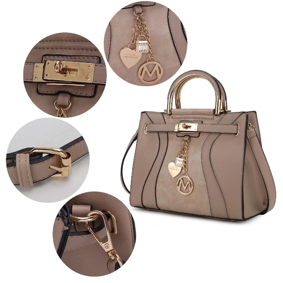 MKF Collection by Mia k. Cassia Vegan Leather Medium Satchel Handbag for women 6 MKF Collection by Mia k. Cassia Vegan Leather Medium Satchel Handbag for women - Image 6