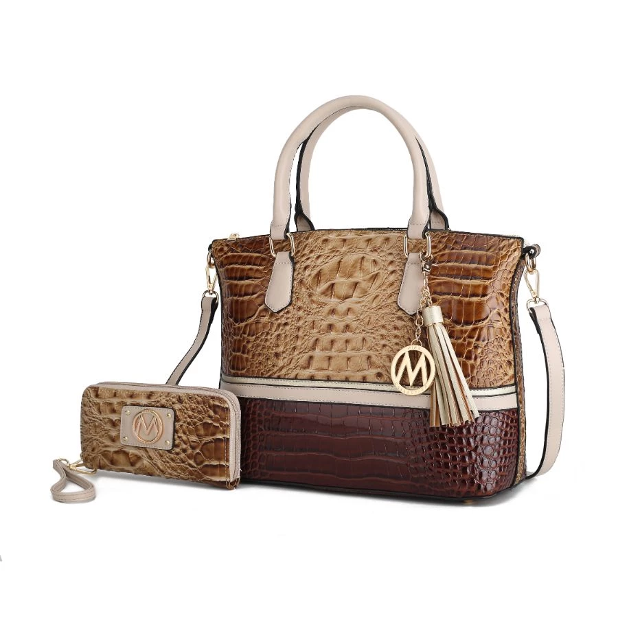 MKF Collection by Mia k. Autumn Crocodile Skin Tote Bag with Wallet for women 8 MKF Collection by Mia k. Autumn Crocodile Skin Tote Bag with Wallet for women - Image 8