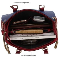 MKF Collection by Mia k. Amy Color Block Vegan Leather Women&rsquo;s Tote Bag -Mkf Collection Shop dfc0ae16cca54402b693ca55518c386a 1080x