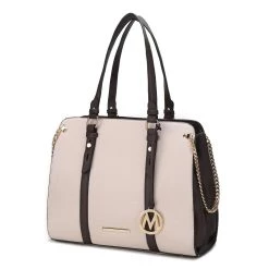 MKF Collection by Mia k. Amy Color Block Vegan Leather Women&rsquo;s Tote Bag -Mkf Collection Shop e1e2eb7fe35146839a7fc1aaa670d68f 1080x