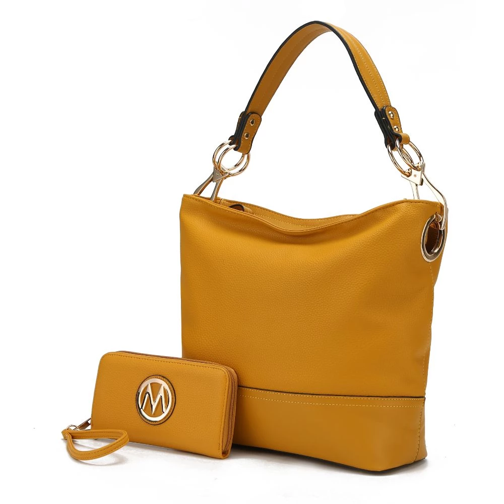 MKF Collection by Mia K Magnolia Vegan Leather Women’s Hobo Handbag with wallet 10 MKF Collection by Mia K Magnolia Vegan Leather Women’s Hobo Handbag with wallet - Image 10