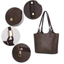 MKF Collection by Mia k. Reyna Vegan Leather Women&rsquo;s Tote Bag with Pouch -2 pieces -Mkf Collection Shop e468cd497d05478e883d224314eada38 46420602 6e3b 4e82 960f 974ebc31aef3 1080x