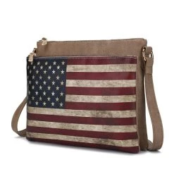 MKF Collection by Mia k. Madeline Printed Flag Vegan Leather Women’s Crossbody Bag