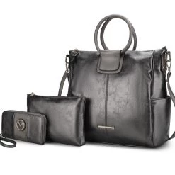MKF Collection by Mia k. Zori Vegan Leather Women’s Tote Bag with pouch and wallet -3 pieces -Mkf Collection Shop e81789119b0440dba6e6c8c514f4ce78 1080x