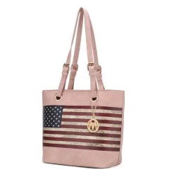 MKF Collection by Mia k. Vera Vegan Leather Patriotic Flag Pattern Women&rsquo;s Tote Bag -Mkf Collection Shop eb4d94bf59a44e32a4a2f29b2eaf00f2 b7ba0ebc dfdc 4dda a381 fb7346550985 1080x