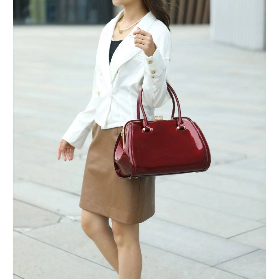 MKF Collection by Mia k. Marcele Patent Satchel Handbag for women 2 MKF Collection by Mia k. Marcele Patent Satchel Handbag for women - Image 2