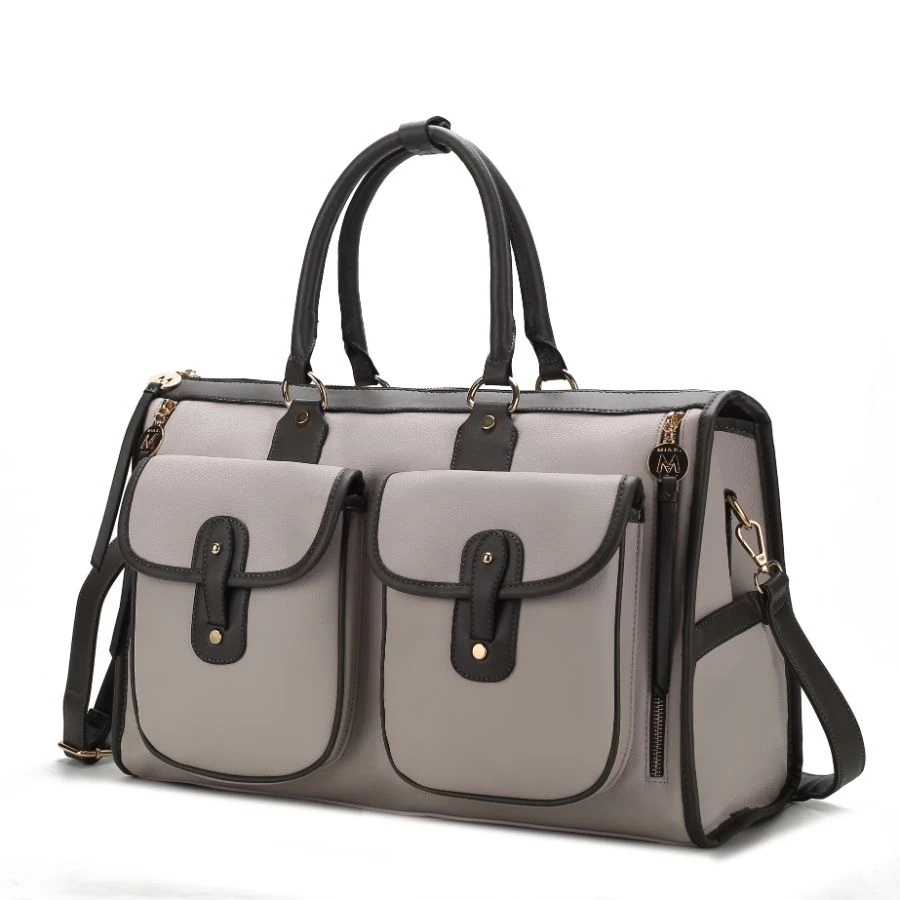 MKF Collection by Mia k. Genevieve Color Block Vegan Leather Women’s Duffle Bag 14 MKF Collection by Mia k. Genevieve Color Block Vegan Leather Women’s Duffle Bag - Image 14
