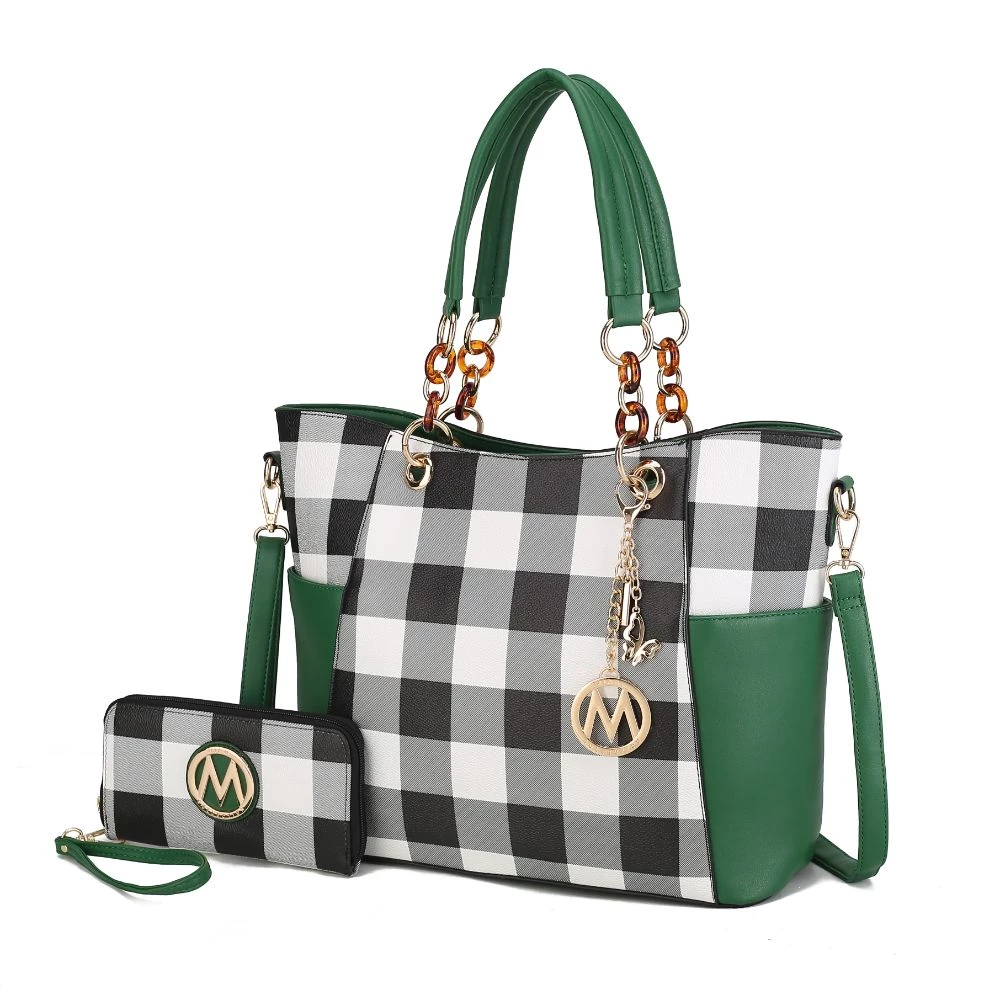 MKF Collection by Mia K Bonita Checker Tote Handbag for Women's 10 MKF Collection by Mia K Bonita Checker Tote Handbag for Women's - Image 10