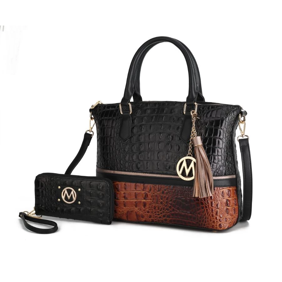 MKF Collection by Mia k. Autumn Crocodile Skin Tote Bag with Wallet for women 14 MKF Collection by Mia k. Autumn Crocodile Skin Tote Bag with Wallet for women - Image 14