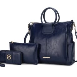 MKF Collection by Mia k. Zori Vegan Leather Women’s Tote Bag with pouch and wallet -3 pieces -Mkf Collection Shop f67a914412ba49be8443d47a9c8205fe 1080x