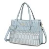 MKF Collection by Mia k. Quinn Triple Compartment Color Block Tote Bag for women