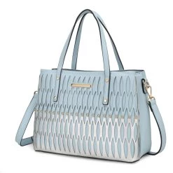 MKF Collection by Mia k. Quinn Triple Compartment Color Block Tote Bag for women