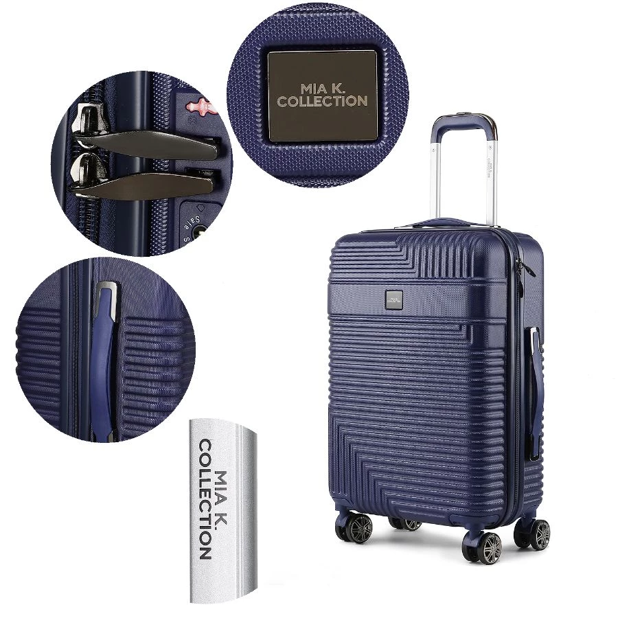 MKF Collection by Mia k. Mykonos Luggage Set with a carry-on and Cosmetic Case – 2 pieces 6 MKF Collection by Mia k. Mykonos Luggage Set with a carry-on and Cosmetic Case – 2 pieces - Image 6